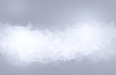 Poster - abstract bright white polygon vector pattern object on light gray background. high resolution full f