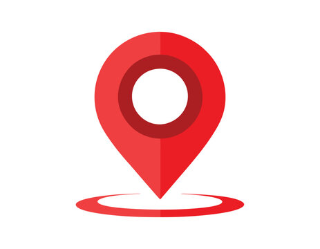 red location pin icon for maps and navigation apps