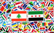 © Bilal Ulker - Syria Flag and Lebanon, Lebanese Republic, Flag of the Syrian Revolution - New Syrian Flag.