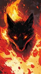  Fiery Fox Enveloped in Blazing Inferno