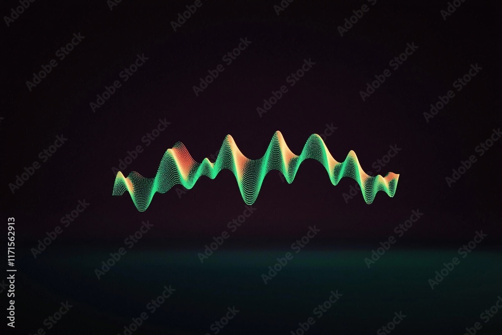 Dynamic sound wave visualization abstract studio digital art dark ...