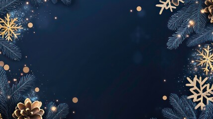 Canvas Print - a dark blue background with glowing snowflakes and bokeh circles creates a magical wintery feel. chr