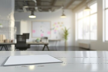 Poster - Blank tablet on a modern office desk.  Perfect for your design mockup!