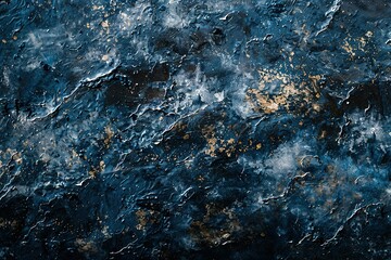 Poster - Abstract textured background with blue, gold, and white hues.