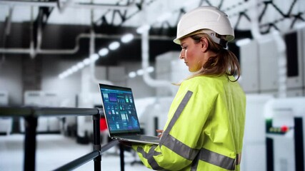 Poster - Woman Using Factory Scada Control Technology