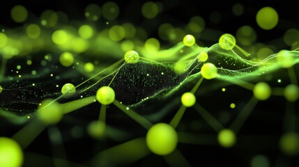 Poster - Bright green code on a dark backdrop captures the essence of digital technology and innovation