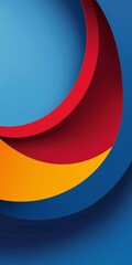 Poster - Colorful overlapping shapes create a dynamic and vibrant design, forming an abstract modern background suitable for various creative projects