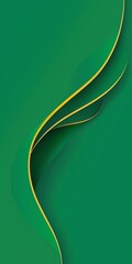 Poster - Abstract green and gold background forming flowing lines and dynamic shapes, conveying a sense of elegance, luxury, and modern design, suitable for various design projects