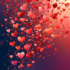 Poster - background with hearts