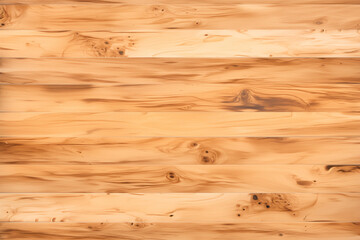 Aufkleber - Rustic wood panel with smooth surface featuring natural grain patterns and knots, ideal for interior design, furniture, or flooring projects