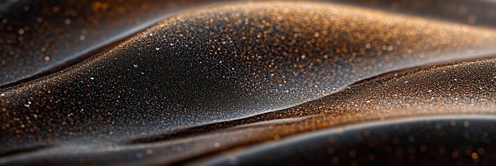 Aufkleber - Abstract image of dark brown and gold textured waves.