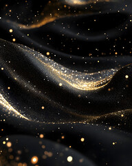 Leinwandbilder - Elegant black and gold abstract background with sparkling texture, luxury design