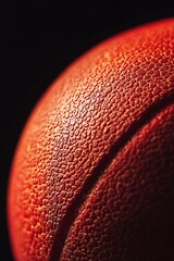 Aufkleber - Close-up of a textured, red, worn ball's surface.