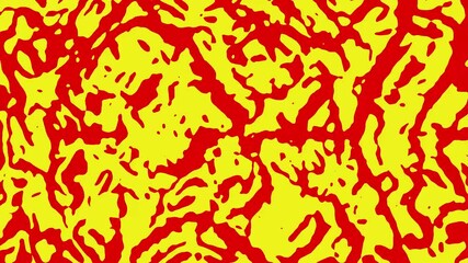 Poster - Vivid Red and Yellow Swirling Liquid Animation