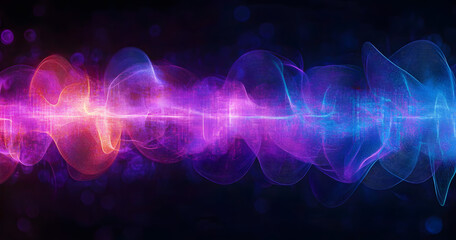 Poster - Vibrant light trails with purple and blue colors create a stunning abstract background