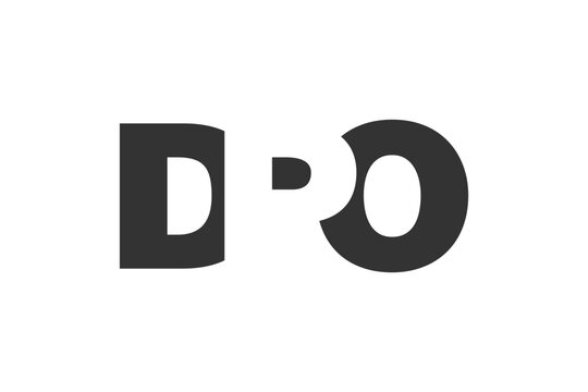 DPO logo design. Initial letter D P O bold font style for tech startups, consulting, corporate branding. Creative company name, headlines typography identity, trendy logotype.