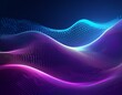 © Maek - abstract purple blue digital wave dots background