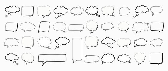 speech bubble set. talk bubble. blank empty vector white speech bubbles. speak bubble text, cartoon 