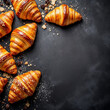 © W2GO - Concept photo of croissants, croissant photography with space for text