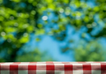 Poster - Picnic. An empty table for your photomontage or product display