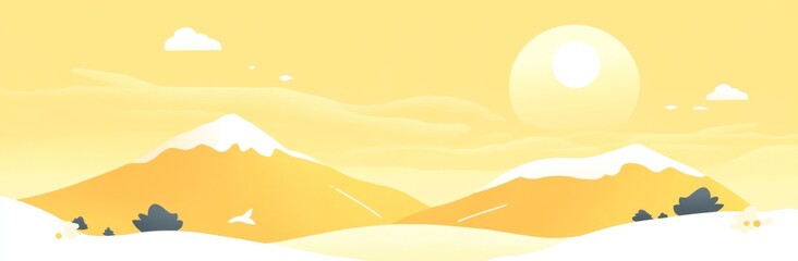 Poster - Abstract yellow background featuring a gradient and blur texture, with reserved space for text, serves as a poster for your design