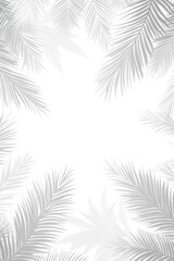 Poster - Shadow Palm Leaves silhouette, Blurry Tropical Coconut Leaf Overlay, Element object for Spring Summer, Mock up Product Presentation