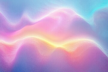 Poster - Iridescent Holographic Abstract Background with Soft Pastel Colors and Gentle Gradients