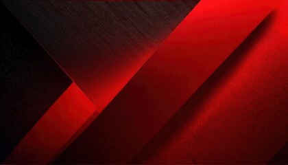 Aufkleber - Dynamic Abstract Red and Black Geometric Layers with Textured Gradient Lighting for Modern Design, Branding, or Digital Backgrounds