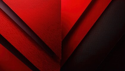 Poster - Dynamic Abstract Red and Black Geometric Layers with Textured Gradient Lighting for Modern Design, Branding, or Digital Backgrounds