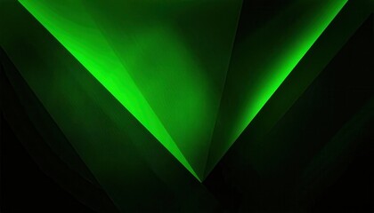 Aufkleber - Abstract Neon Green Geometric Layers with Shadow Gradient Effects. Modern Futuristic Background for Digital, Graphic, or UI Design