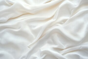 Aufkleber - White Crumpled Fabric Texture Minimalist Design Soft Lighting