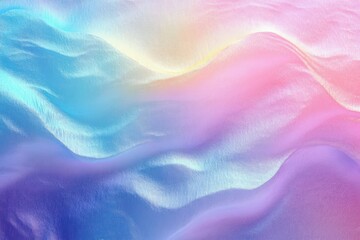 Poster - Iridescent Holographic Abstract Background with Pastel Colors and Soft Gradient