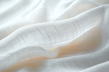 Poster - Soft White Fabric Texture Background Abstract Design Elegant Textile Material