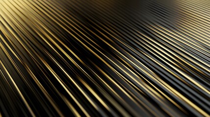 Poster - Abstract Gold And Black Diagonal Lines Pattern