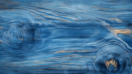 Poster - Blue stained wood grain texture background
