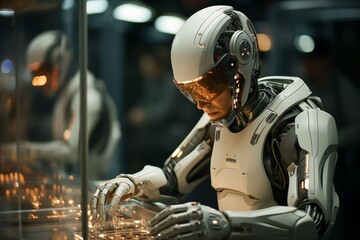 Poster - Advanced Humanoid Robots Engaged in Precision Engineering Tasks in a High-Tech Laboratory