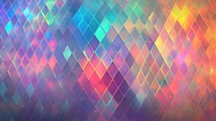 Aufkleber - Holographic Texture Abstract Background with Iridescent Colors and Geometric Pattern