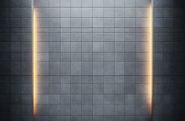 Poster - Minimalist White Ceramic Mosaic Tile Wall Texture for Kitchen Bathroom or Living Room