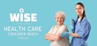 © Pixel-Shot - Banner for Wise Health Care Consumer Month with diabetic senior woman and doctor