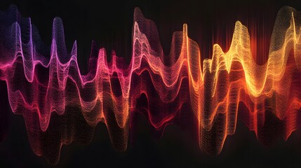 Poster - Abstract Colorful Waveform Particle Flow Visualization