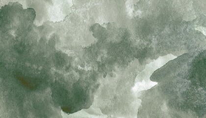 Poster - Abstract Green Watercolor Texture with Soft Cloud Like Patterns, Perfect for Modern Backgrounds, Artistic Projects, and Design Templates