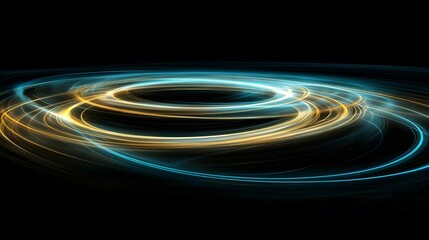 Poster - Abstract swirling light trails create a dynamic visual effect