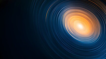 Poster - Abstract swirling spiral pattern in blue and orange hues