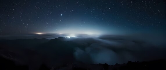 Wall Mural - vast expanse of dark night sky filled with shining stars