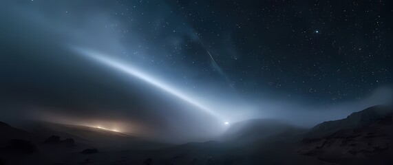 Wall Mural - visions of interstellar journeys captured in artistic forms amid the stars