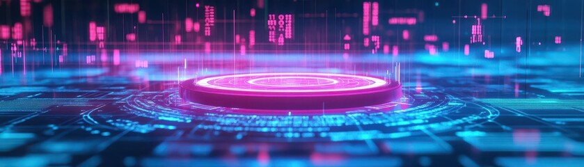 Aufkleber - Productivity dashboard, sleek holographic visuals, 3D illustration