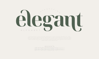 Poster - Elegant typography beauty fashion elegant minimalist serif italic fonts decorative wedding vintage retro logos. Minimal luxury font alphabet logo. Vector illustration