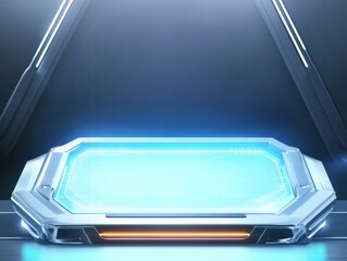 Fototapete - A futuristic, illuminated display panel with a sleek design, suitable for technology applications.