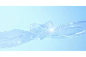 Aufkleber - A soft, flowing abstract design in blue tones, suggesting fluidity and tranquility.