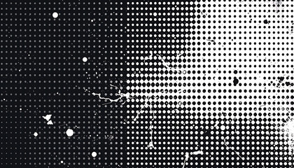 Poster - halfton pattern dot background texture overlay grunge distress linear vector. Vector halftone dots. Halftone vector Technology Background
